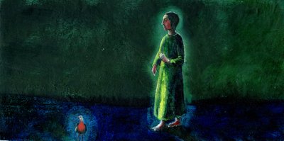 That Night Bird, 2003, (óleo na placa gesso) de Gigi Sudbury